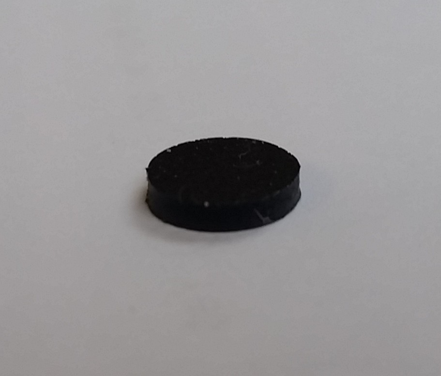 Black Self Adhesive Polyurethane Die Cut BumperFlex Feet  8.0mm x 1.6mm (Pack of 25)