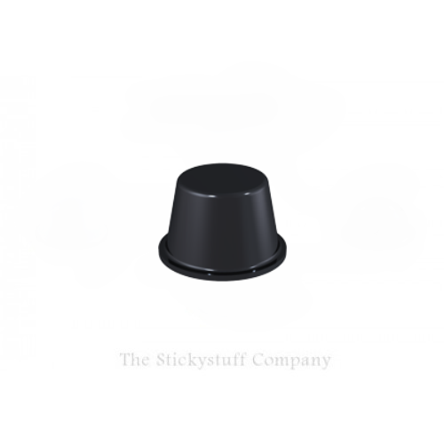 Black Self Adhesive Polyurethane Bumper Stops Feet Bumpons 16.5mm x 10.2mm Cylindrical (Sheet of 128)