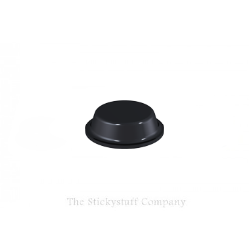 Black Self Adhesive Polyurethane Bumper Feet Stops Bumpons 12.7mm x 3.5mm High (Pack of 12)