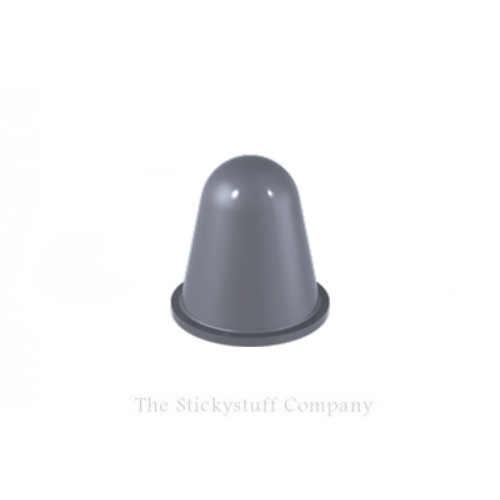 Grey Self Adhesive Polyurethane Bumper Stops Feet Bumpons 16.6mm x 16.6mm Hemispherical (Pack of 4)