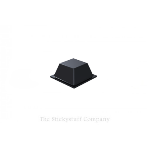 Black Self Adhesive Polyurethane Bumper Stops Feet Bumpons 12.6mm x 5.7mm Square (Pack of 200)