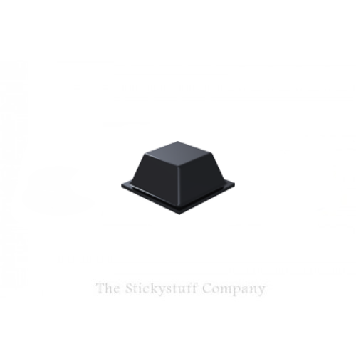 Black Self Adhesive Polyurethane Bumper Stops Feet Bumpons 12.6mm x 5.7mm Square (Pack of 5,000)