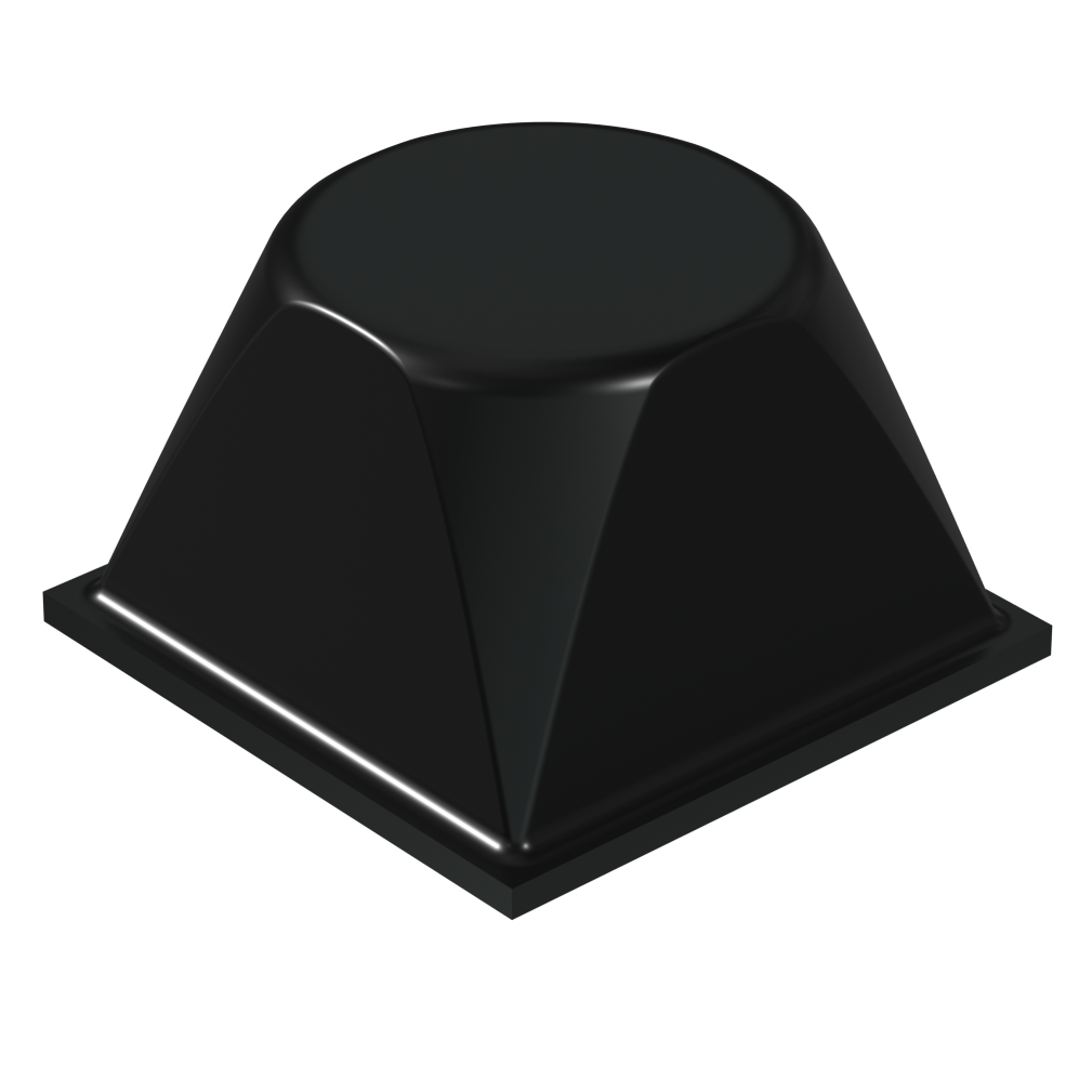 Black Self Adhesive Polyurethane Bumper Stops Feet Bumpons 20.5mm x 13.2mm Square (Pack of 1,008)