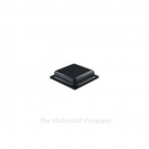 Black Self Adhesive Polyurethane Bumper Stops Feet Bumpons 10mm x 2.5mm Square (Pack of 12)
